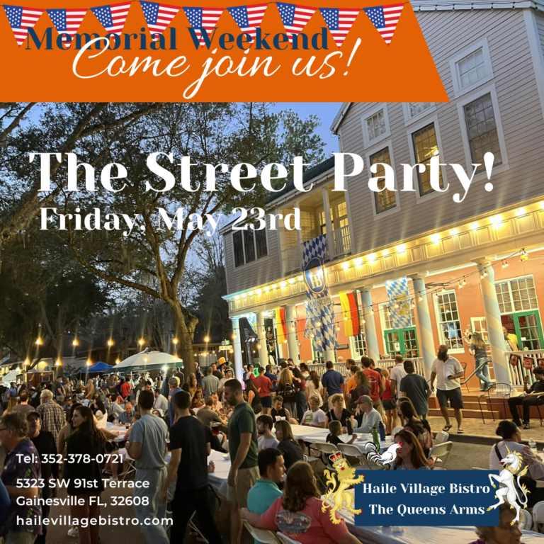 Street party in Haile Village on May 25th